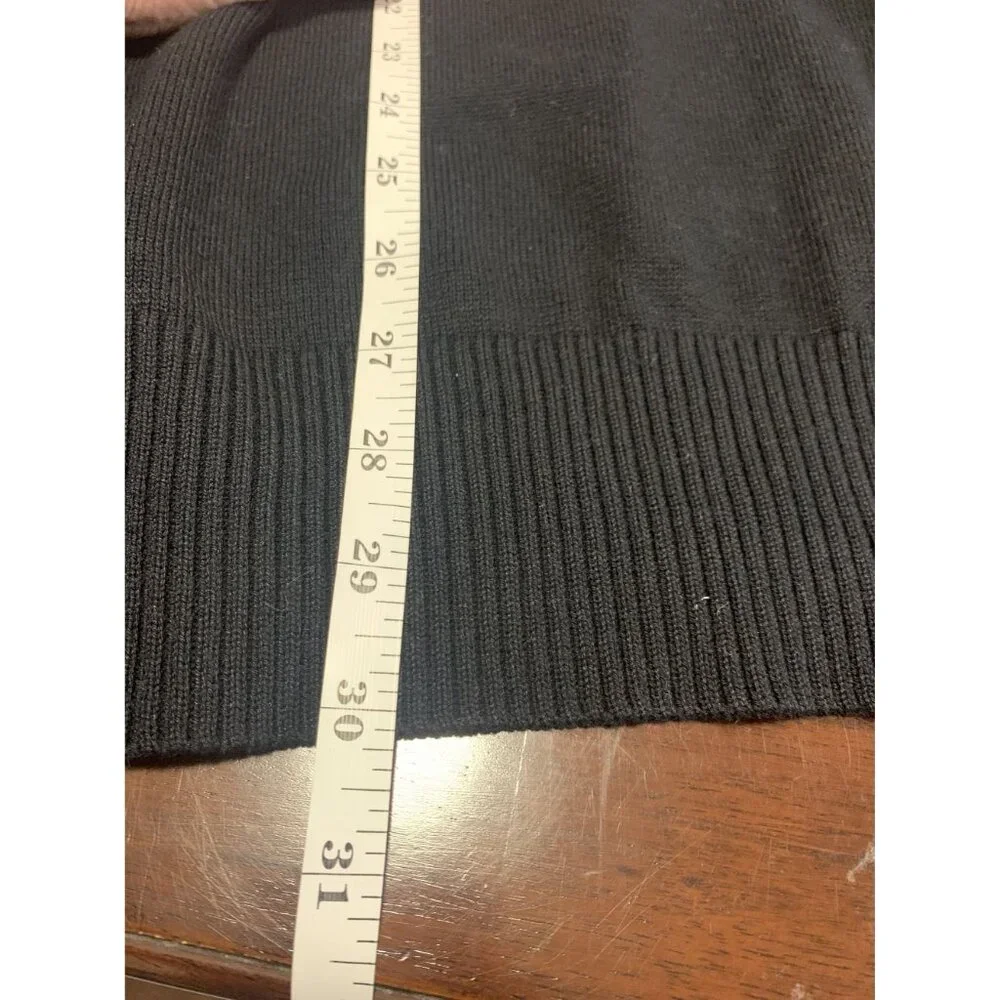Susan Graver Boat Neck Cotton‎ Viscose Black Sweater Size 3X